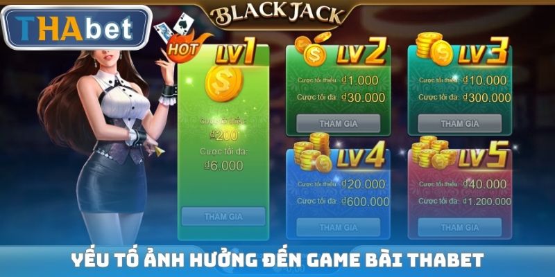 Yếu tố ảnh hưởng đến Game bài THABET